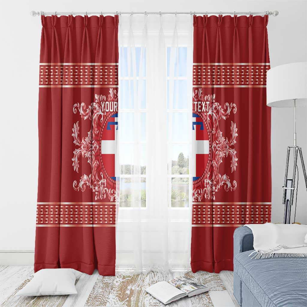 Personalized Italy Piedmont Window Curtain Baroque Motif