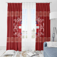 Personalized Italy Piedmont Window Curtain Baroque Motif