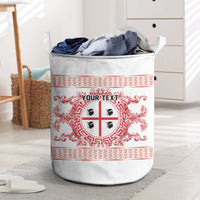 Personalized Italy Sardinia Laundry Basket Baroque Motif