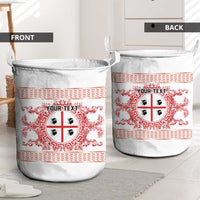 Personalized Italy Sardinia Laundry Basket Baroque Motif