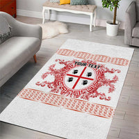 Personalized Italy Sardinia Area Rug Baroque Motif