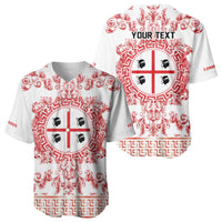 Personalized Italy Sardinia Baseball Jersey Baroque Motif