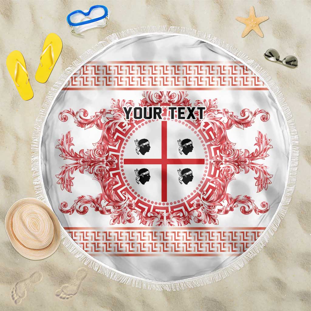 Personalized Italy Sardinia Beach Blanket Baroque Motif