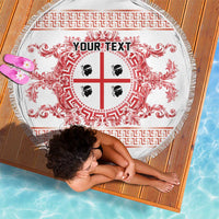 Personalized Italy Sardinia Beach Blanket Baroque Motif