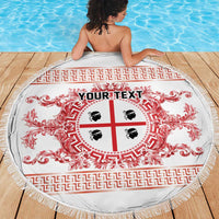 Personalized Italy Sardinia Beach Blanket Baroque Motif