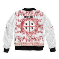 Personalized Italy Sardinia Bomber Jacket Baroque Motif