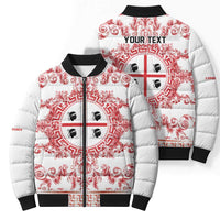 Personalized Italy Sardinia Bomber Puffer Jacket Baroque Motif