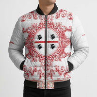 Personalized Italy Sardinia Bomber Puffer Jacket Baroque Motif