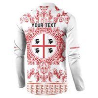 Personalized Italy Sardinia Button Sweatshirt Baroque Motif
