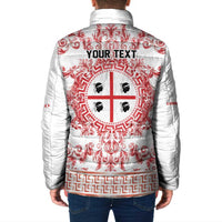Personalized Italy Sardinia Padded Jacket Baroque Motif
