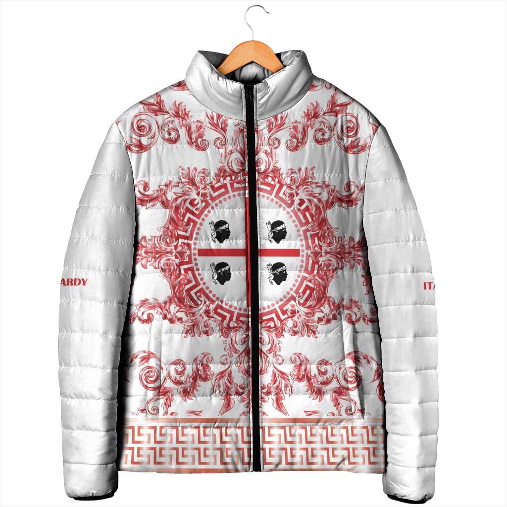 Personalized Italy Sardinia Padded Jacket Baroque Motif