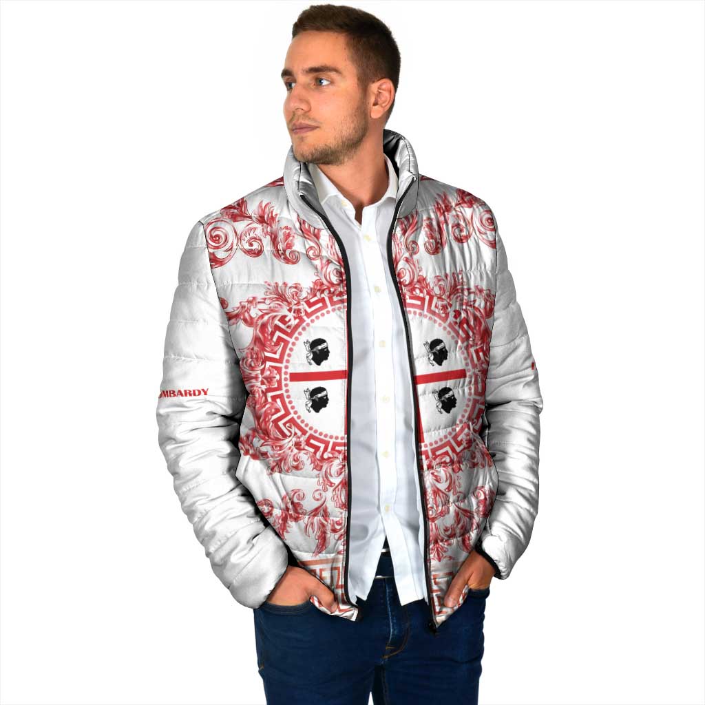 Personalized Italy Sardinia Padded Jacket Baroque Motif
