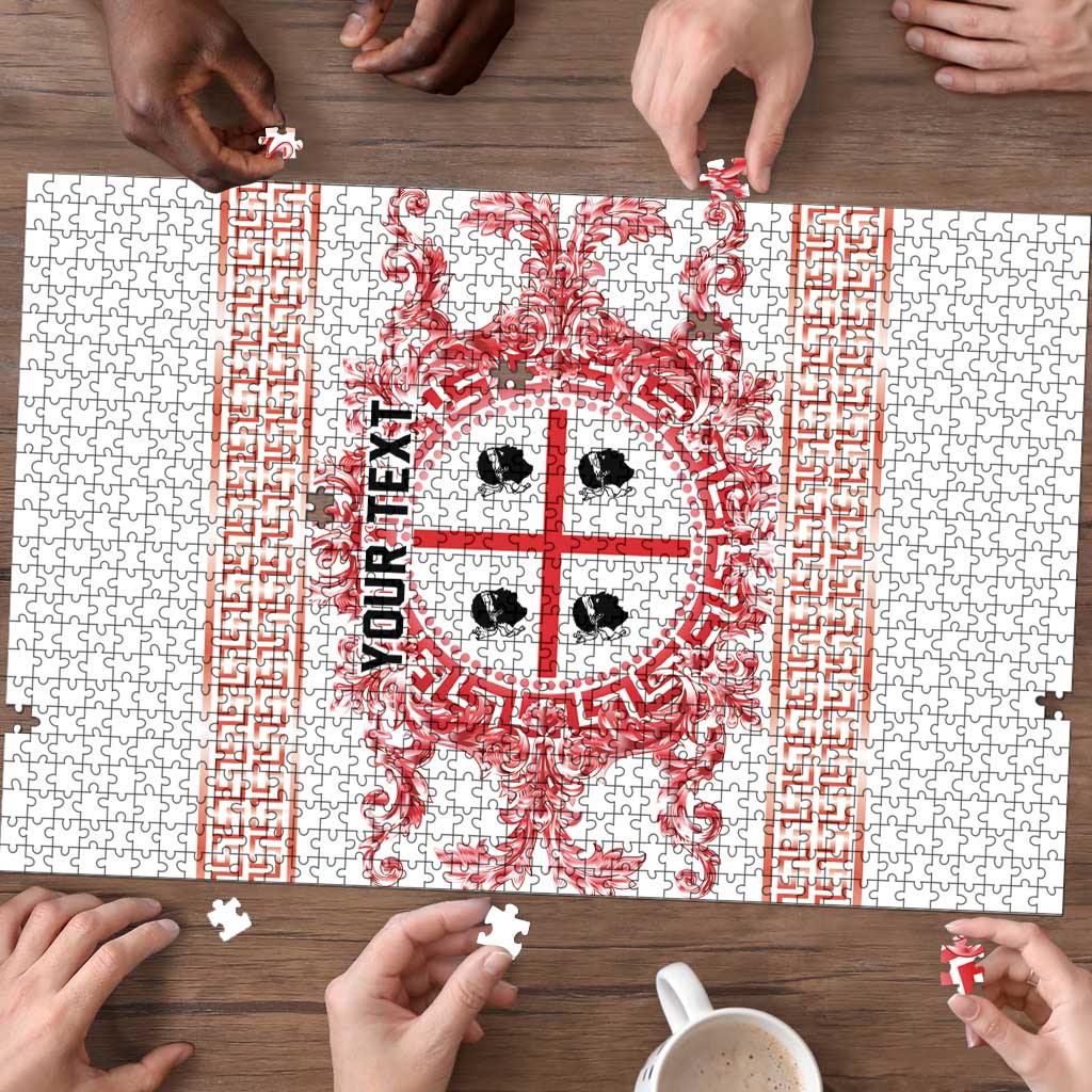 Personalized Italy Sardinia Puzzle Baroque Motif