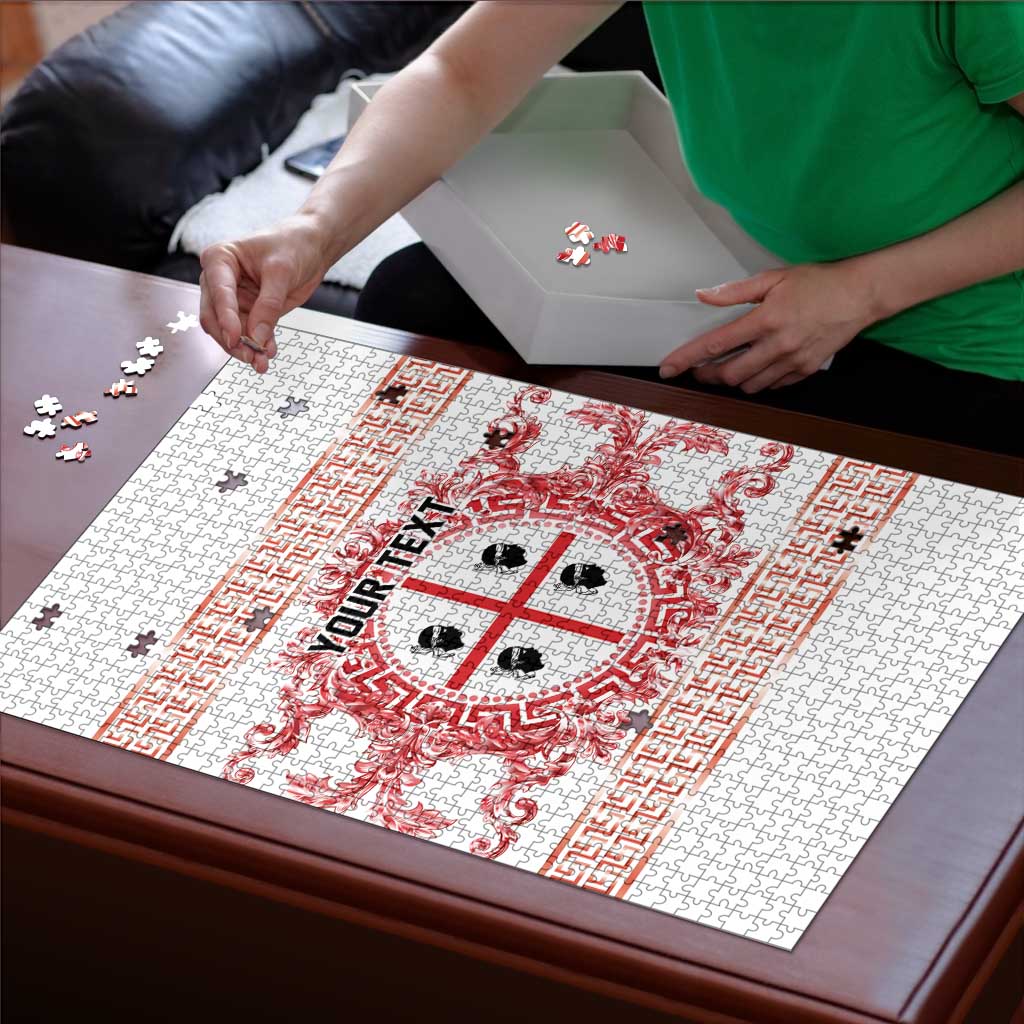 Personalized Italy Sardinia Puzzle Baroque Motif