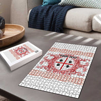 Personalized Italy Sardinia Puzzle Baroque Motif