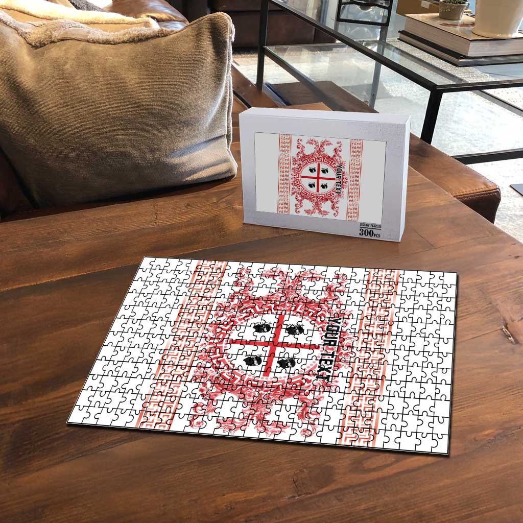 Personalized Italy Sardinia Puzzle Baroque Motif