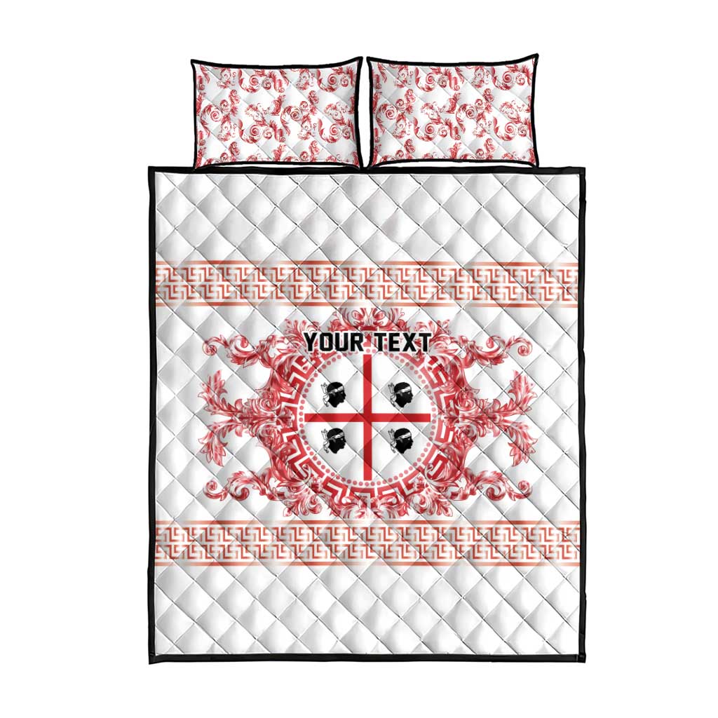 Personalized Italy Sardinia Quilt Bed Set Baroque Motif