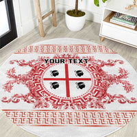 Personalized Italy Sardinia Round Carpet Baroque Motif