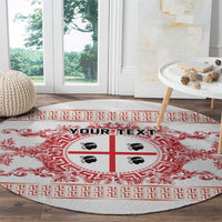 Personalized Italy Sardinia Round Carpet Baroque Motif