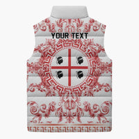 Personalized Italy Sardinia Sleeveless Puffer Jacket Baroque Motif