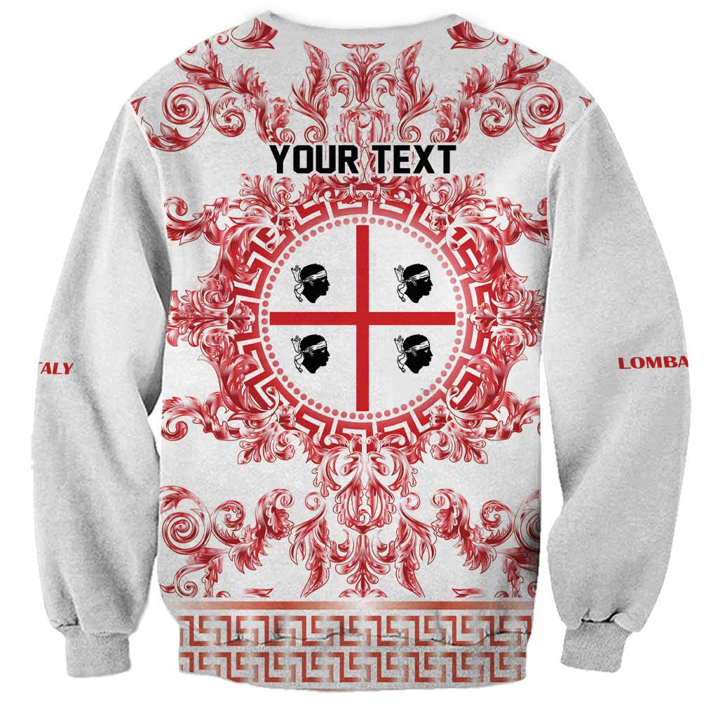 Personalized Italy Sardinia Sweatshirt Baroque Motif