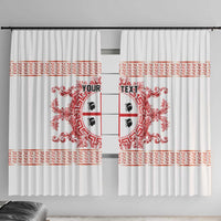 Personalized Italy Sardinia Window Curtain Baroque Motif