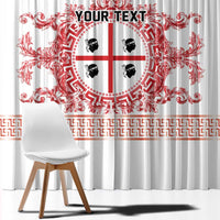 Personalized Italy Sardinia Window Curtain Baroque Motif