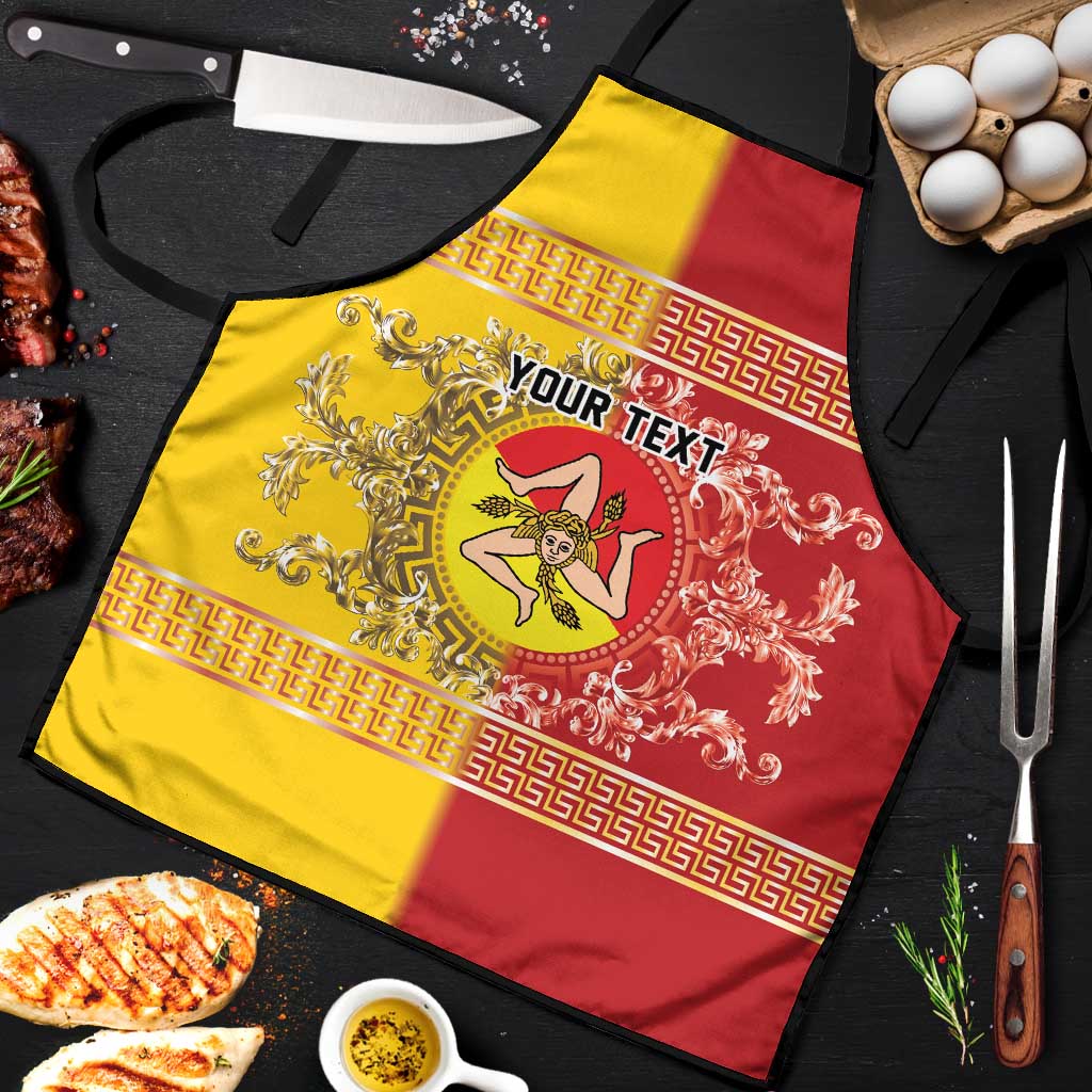 Personalized Italy Sicily Apron Baroque Motif
