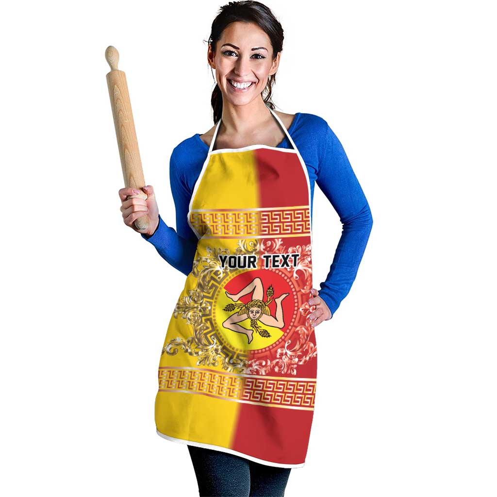 Personalized Italy Sicily Apron Baroque Motif
