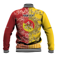 Personalized Italy Sicily Baseball Jacket Baroque Motif
