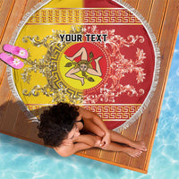 Personalized Italy Sicily Beach Blanket Baroque Motif