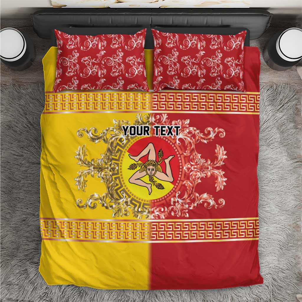 Personalized Italy Sicily Bedding Set Baroque Motif