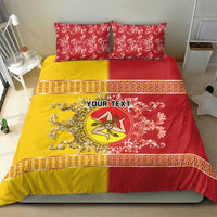 Personalized Italy Sicily Bedding Set Baroque Motif