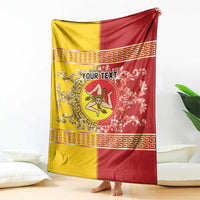 Personalized Italy Sicily Blanket Baroque Motif