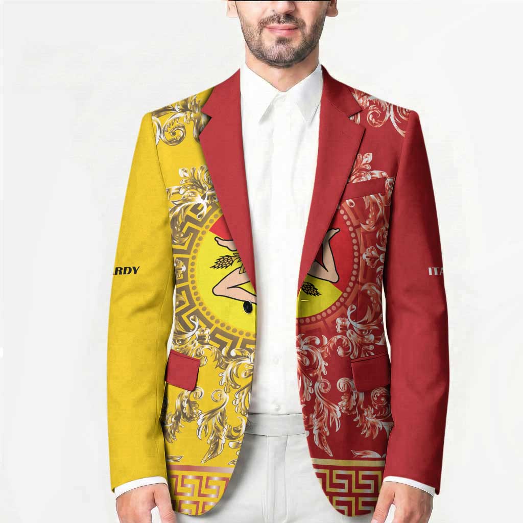 Personalized Italy Sicily Blazer Baroque Motif