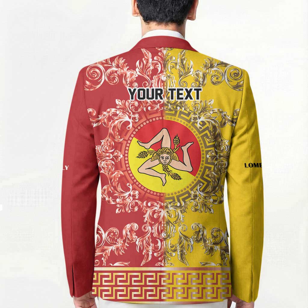 Personalized Italy Sicily Blazer Baroque Motif