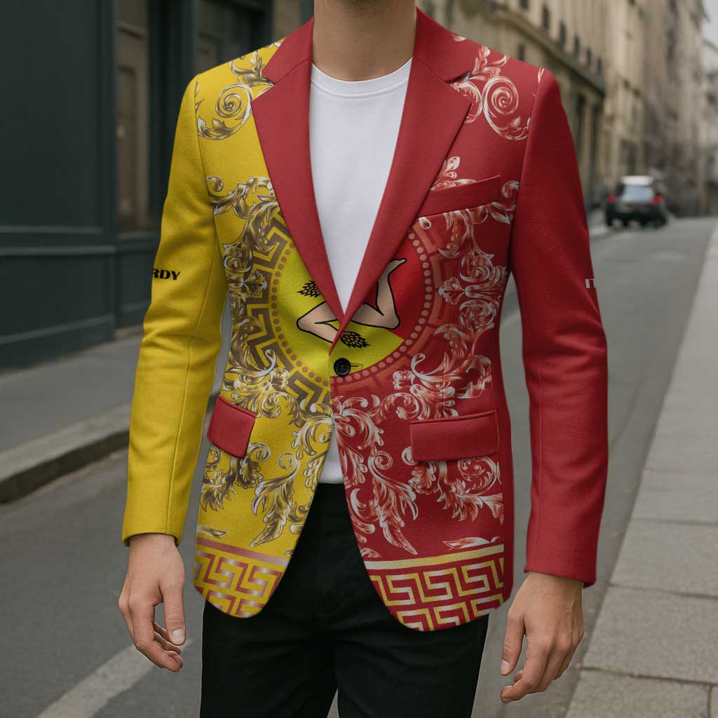 Personalized Italy Sicily Blazer Baroque Motif