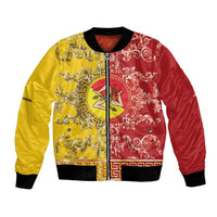 Personalized Italy Sicily Bomber Jacket Baroque Motif