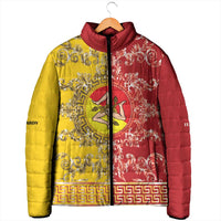 Personalized Italy Sicily Padded Jacket Baroque Motif