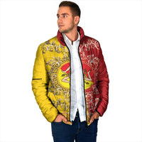 Personalized Italy Sicily Padded Jacket Baroque Motif