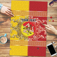 Personalized Italy Sicily Puzzle Baroque Motif