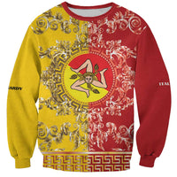 Personalized Italy Sicily Sweatshirt Baroque Motif