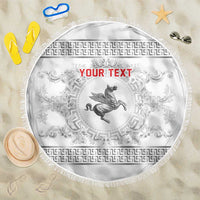 Personalized Italy Tuscany Beach Blanket Baroque Motif