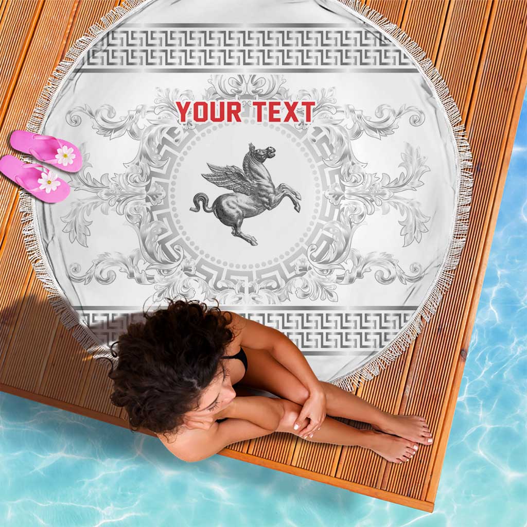 Personalized Italy Tuscany Beach Blanket Baroque Motif
