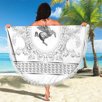 Personalized Italy Tuscany Beach Blanket Baroque Motif