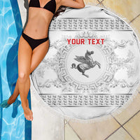 Personalized Italy Tuscany Beach Blanket Baroque Motif