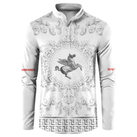 Personalized Italy Tuscany Button Sweatshirt Baroque Motif