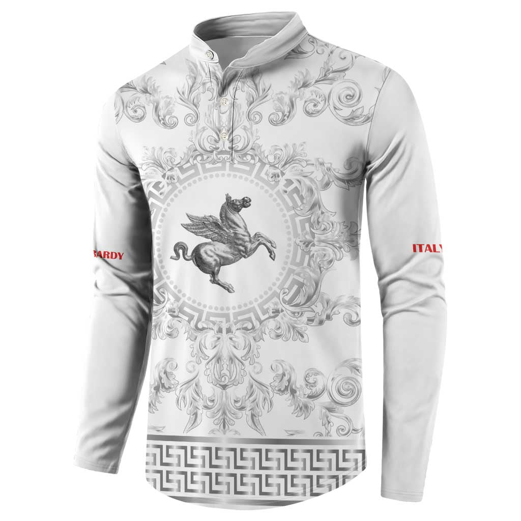 Personalized Italy Tuscany Button Sweatshirt Baroque Motif
