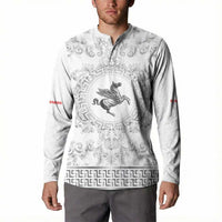 Personalized Italy Tuscany Button Sweatshirt Baroque Motif