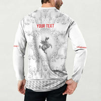 Personalized Italy Tuscany Button Sweatshirt Baroque Motif